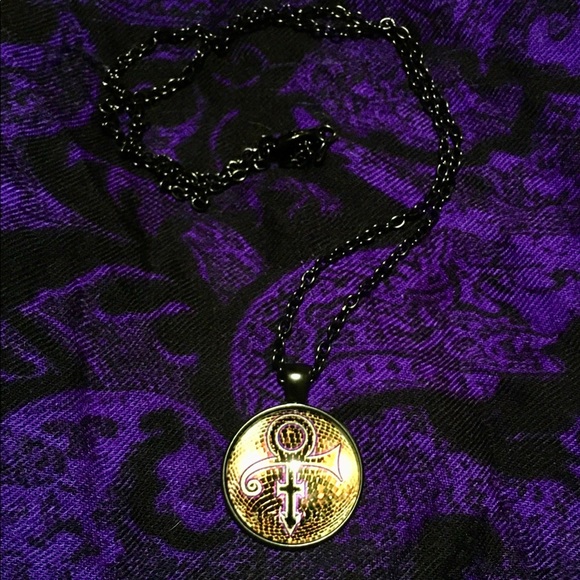 Prince Mirror Disco Ball Necklace - Picture 2 of 3